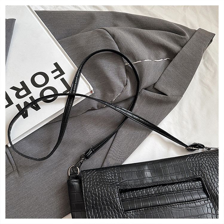 New cross-border foreign trade crocodile pattern strap clutch bag, large-capacity file bag, storage bag, official document bag, crossbody bag undefined