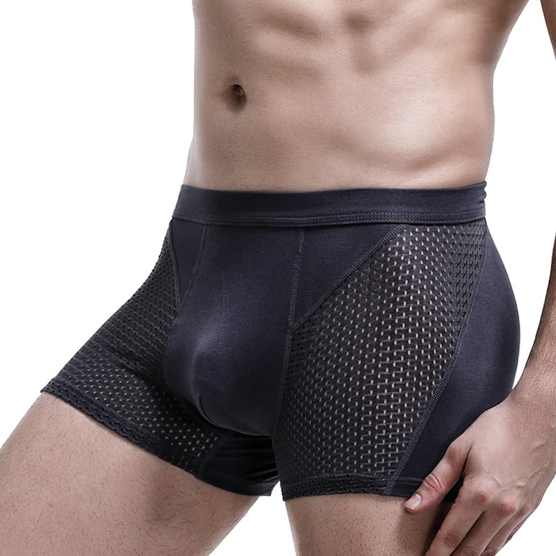Ao Element Ice Silk Men's Boxer Briefs Men's Summer Thin Mesh Breathable Boxer Shorts for Boys