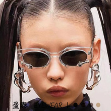 新款韓版jennie同款太陽鏡網紅同款靈蛇墨鏡女跨境潮太陽眼鏡批發