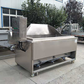 电加热鸡爪油炸机 虎皮凤爪油炸锅 自动出料鸭脖油炸设备图片