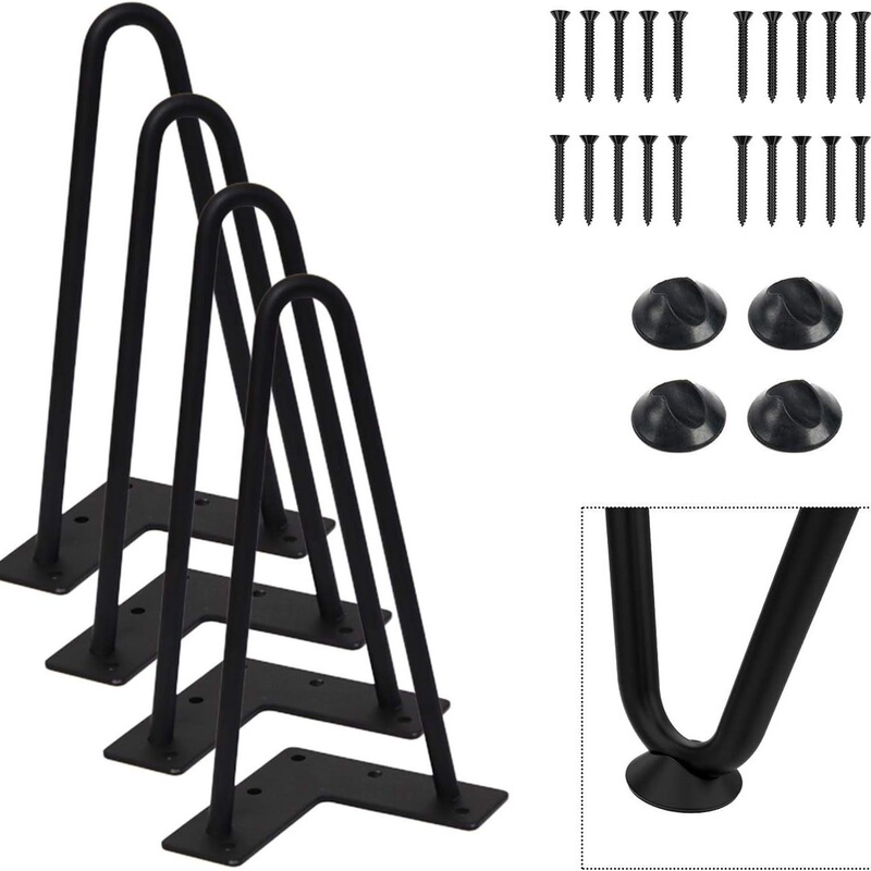 Hairpin Table Foot Iron Metal Table Leg Metal U-shaped Table Foot DIY Easy to Disassemble Iron Solid Table Leg Tea Table Foot