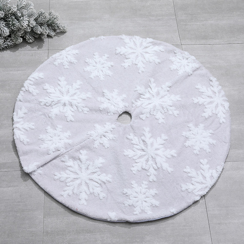 Christmas tree skirt snowflake plush socks tree base decoration Christmas tree decoration supplies height comfortable cotton velvet brocade