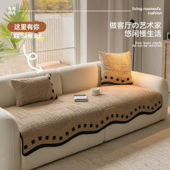 2025新款异形沙发垫四季通用坐垫防滑防猫抓一件式半边绒沙发盖布