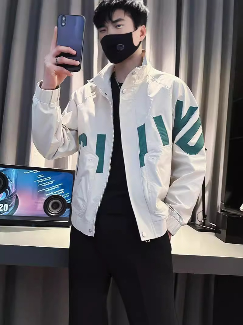 Chaqueta de cuello alto de otoño de tamaño pequeño, chaqueta de hombre, chaqueta delgada de marca de moda de tamaño XS, chaqueta corta de estudiante