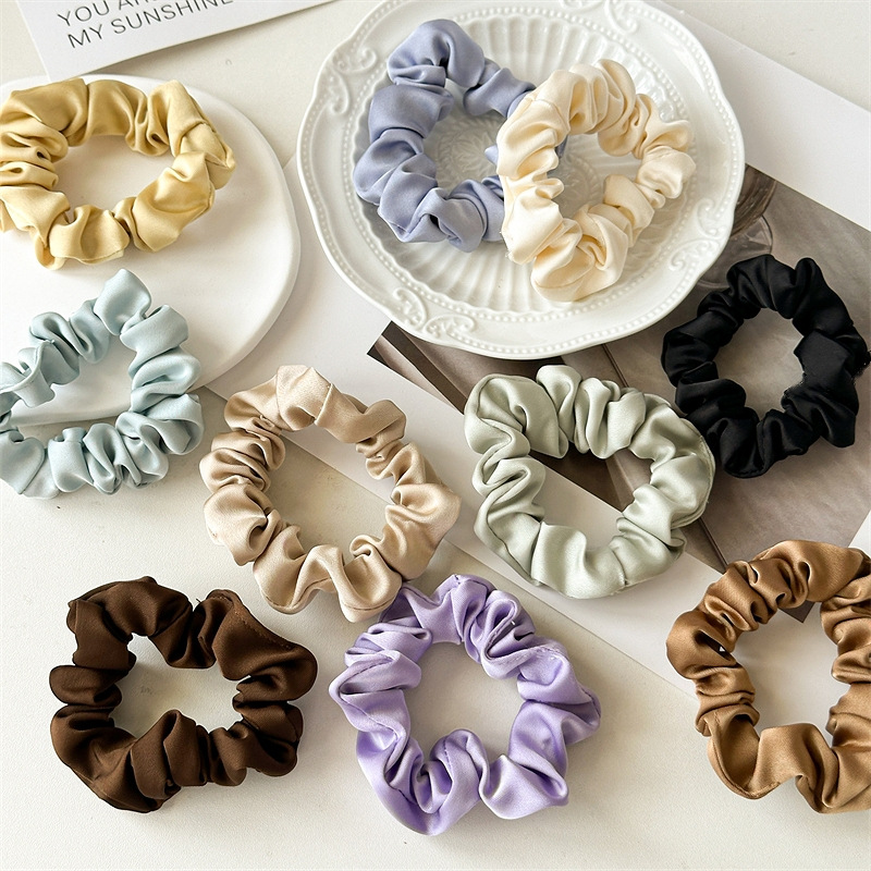 10g Weight Hair Tie Hair Accessories Type 1 Piece Quantity Holiday, Daily Occasion Solid Color Pattern Women's Gender Simple Style Style New High Elastic Simple Solid Color Large Intestine Ring Summer Ponytail Bandeau Head Rope Rubber Band Three State Recommend Hair Ring 无