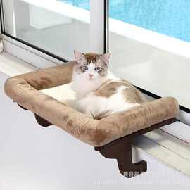 木质宠物窝家居阳台悬挂猫窝宠物晒太阳栖息地实木床边挂床猫吊床