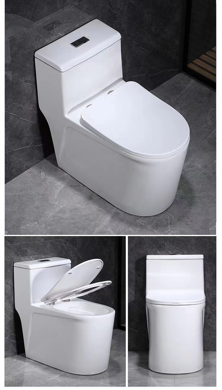 Hotel toilet seat: Large-diameter super vortex siphon silent water-saving and anti-odor integrated engineering toilet details Picture