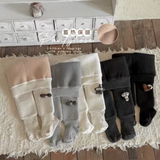 女童打底裤秋冬季加绒加厚纯色儿童连裤袜宝宝婴儿保暖打底袜裤