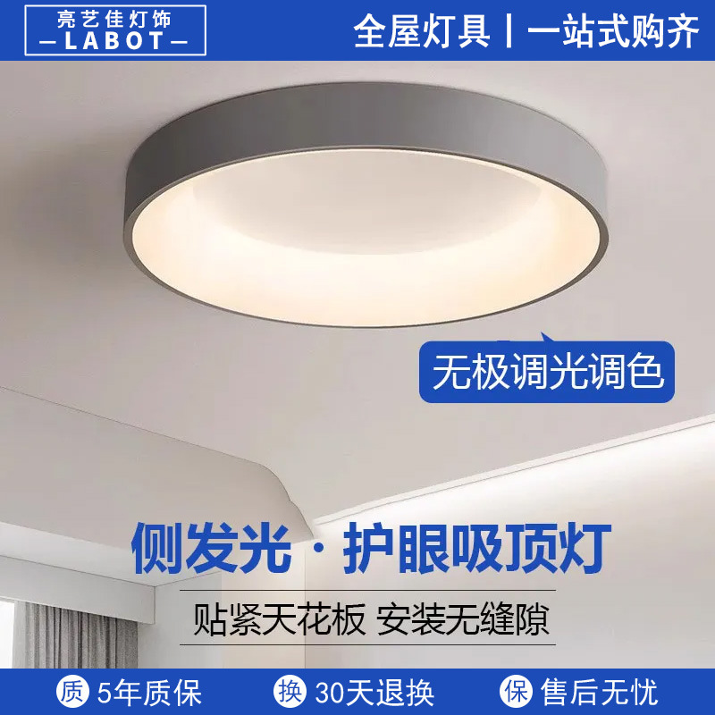 Led Ceiling Lamp Eye Protection Scandinavian Bedroom Lamp Normcore Modern Simple Study Master Bedroom 2024 New Zhongshan Lamps