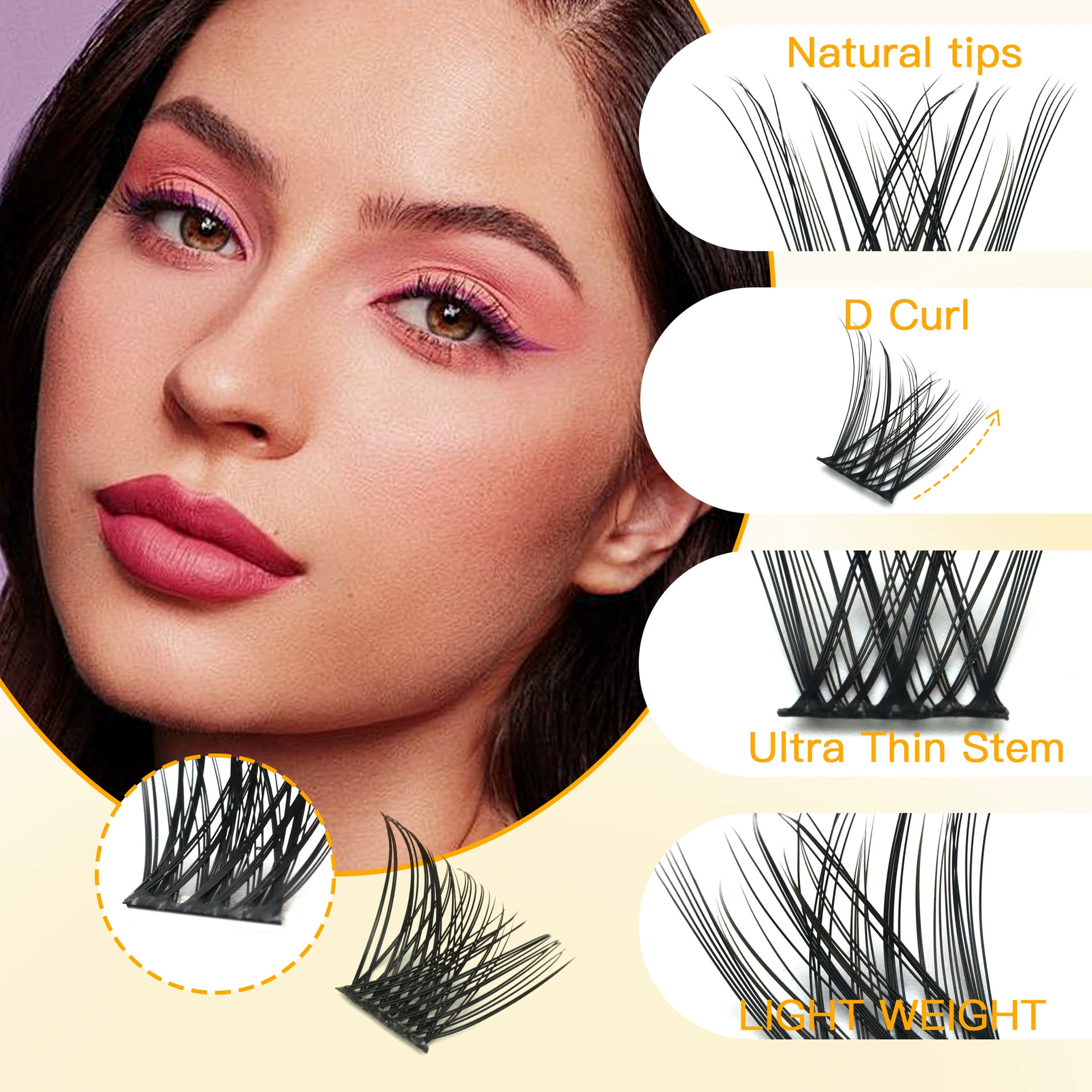 Кросс-бордер ресницы накладные false eyelashes large capacity ladder thickening