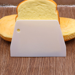 Cream scraper plastic silicone cake spatula soft scraping blade rice noodle half-round trapezoid baking tool