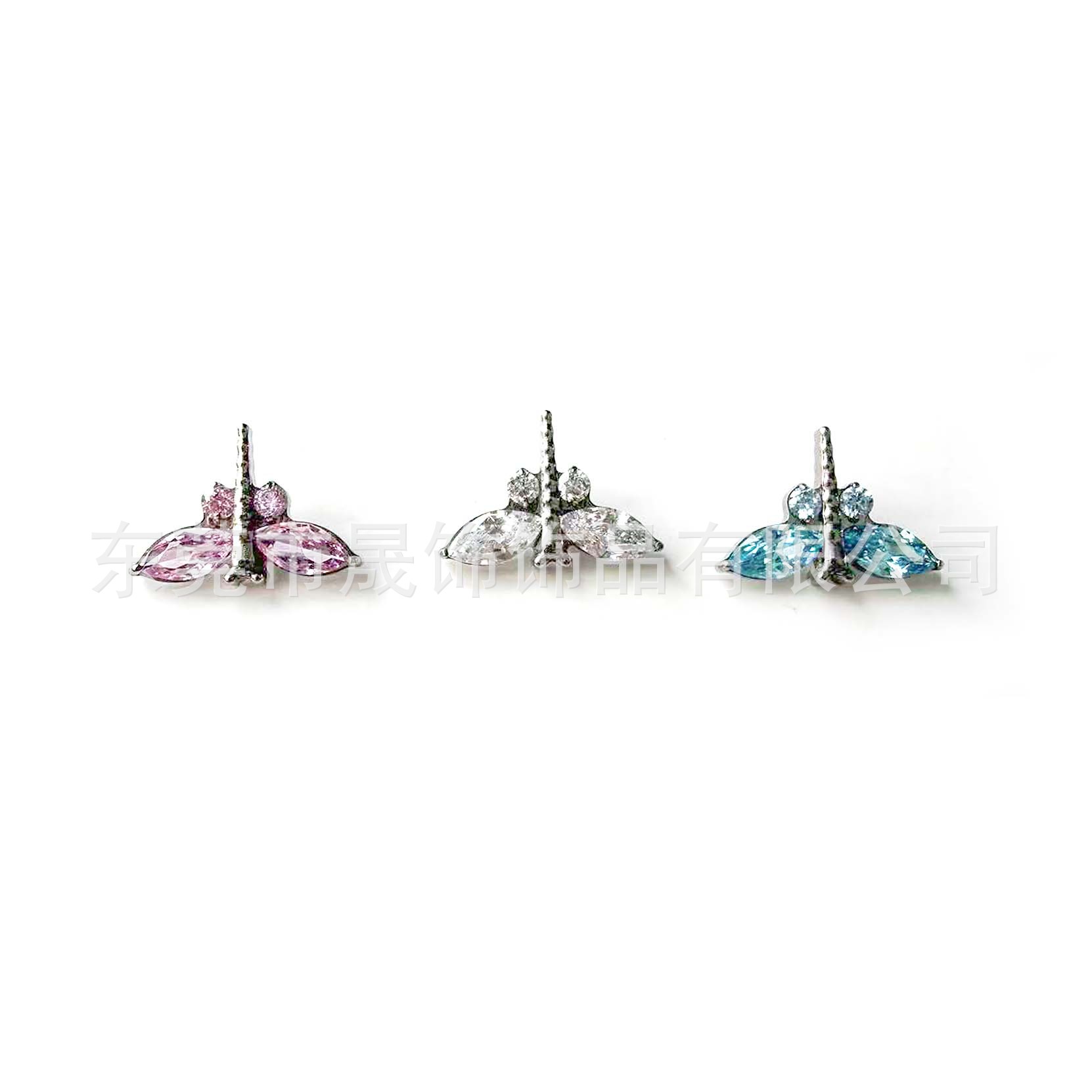 F136 Titanium 蜻蜓包 Studded Cubic Zirconia Labret Stud Ear 蜗钉 G23 Implant Grade Titanium 人体 Piercing Jewelry Helix Cartilage Stud