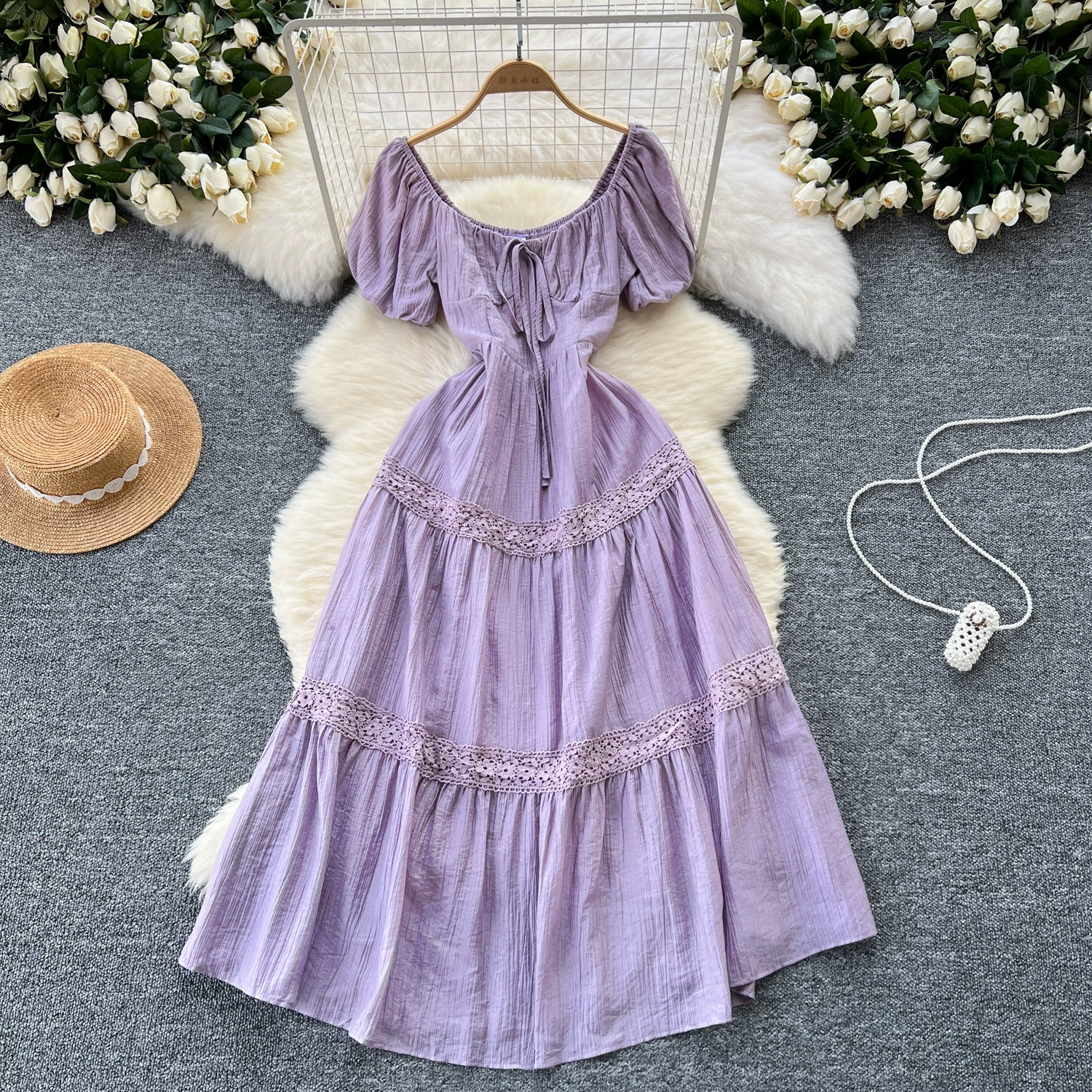 Летняя женская новая французская сладкая нежная ветерка