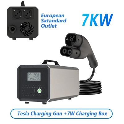 New Energy Vehicle European: Elektrikli avtomobil şarj stansiyaları - 7kw-with-european-standard-socket