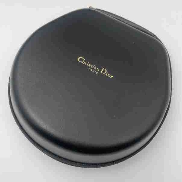 Di Full Set Black Folding Leather CD Di Sunglasses Packaging Hair Band Storage Box Sunglasses suit Sunglasses Large Glasses Case