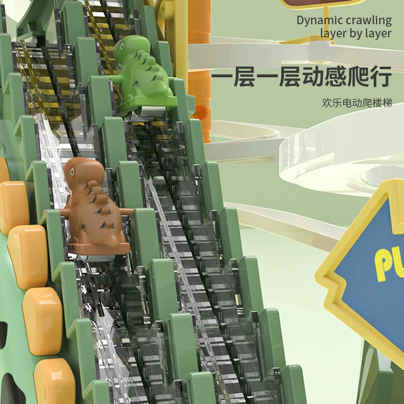 Dynamic rotating dinosaur, slide railed, electric toy, new collection