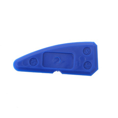 Multi-functional edge trimming, scraping, and finishing tool with triangular silicone scraper and blade, suitable for glass sealant, grout, and adhesive application