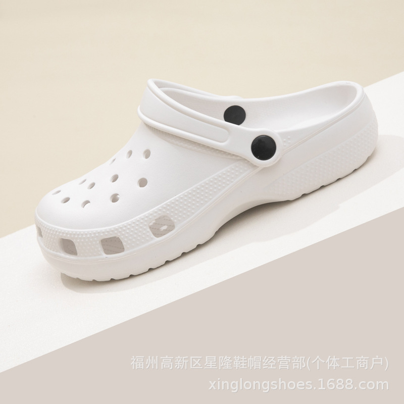 子供用クロックス、白い女の子用シューズ、男の子用中型および大型ビーチシューズ、子供用シューズ、DIY包頭アウターウェアアクセサリー、通気性|undefined