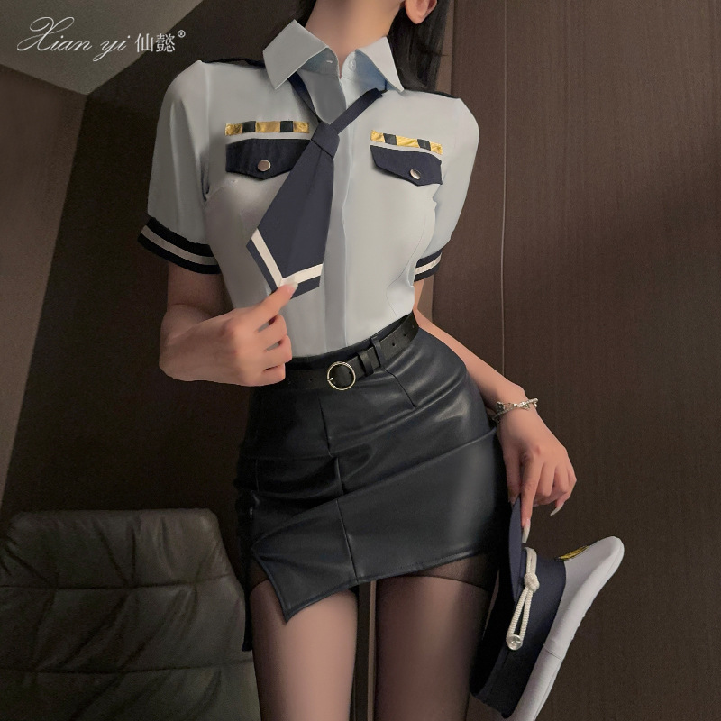Xianyi Sexy Lingerie Cosplay Sexy Hot Stewardess Passionate Temptation Abstinence Qqny Uniform Jersey 598