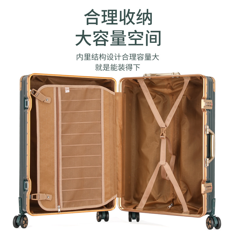 Equipaje ins Internet Celebrity Nuevo 2021 maletín Trolley para hombres y mujeres Contraseña de 26 pulgadas Funda de cuero fuerte engrosada duradera 24