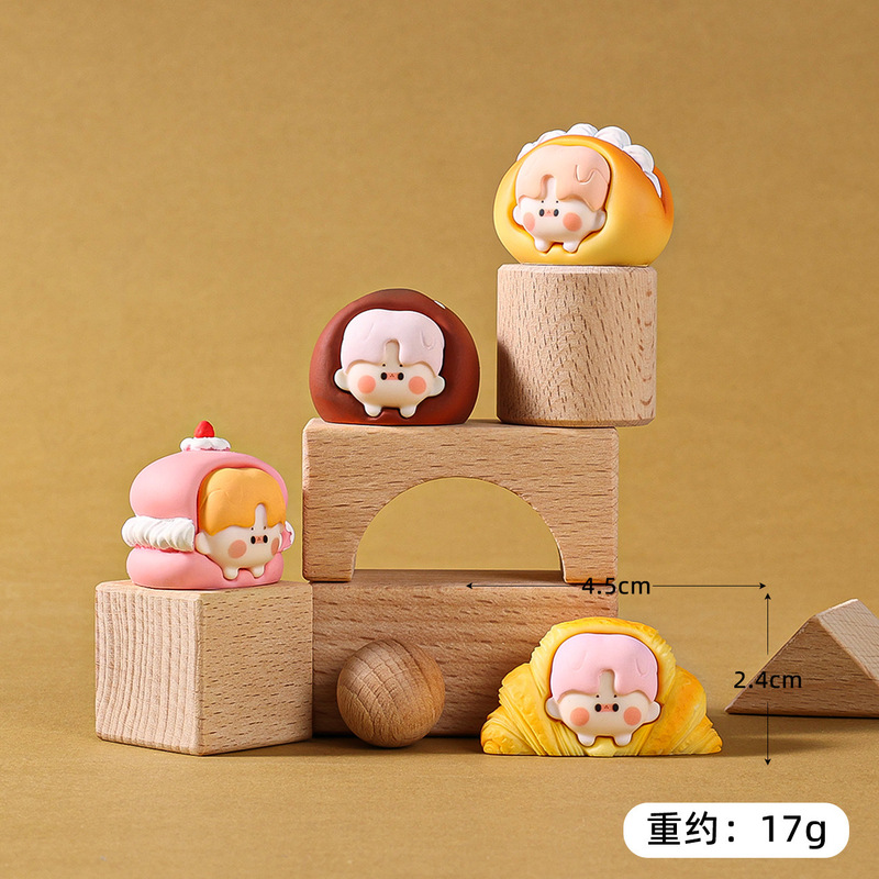 かわいい手作り装飾品ピアノパン感触ペイントかわいい人形 DIY デスクトップ装飾品ライブブロードキャストブラインドボックス|undefined