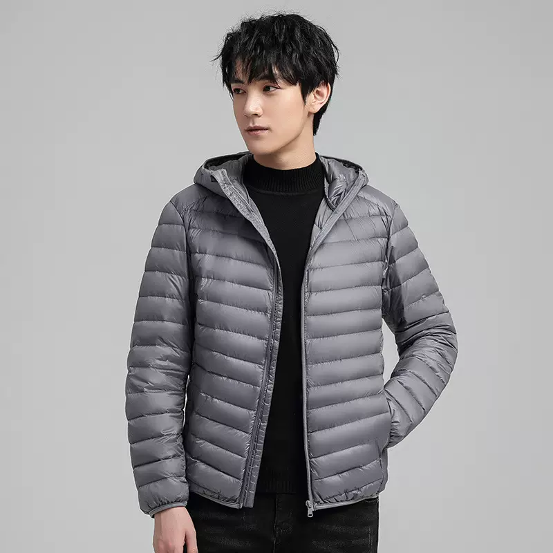 包邮23跨境秋冬新款连帽棉衣男士珍珠棉棉服短款潮流休闲羽绒棉外