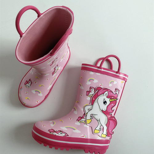 Foreign single children baby fashionable non-slip rain boots mid-calf all-season astronaut elementary school students' water boots portable excluding tax