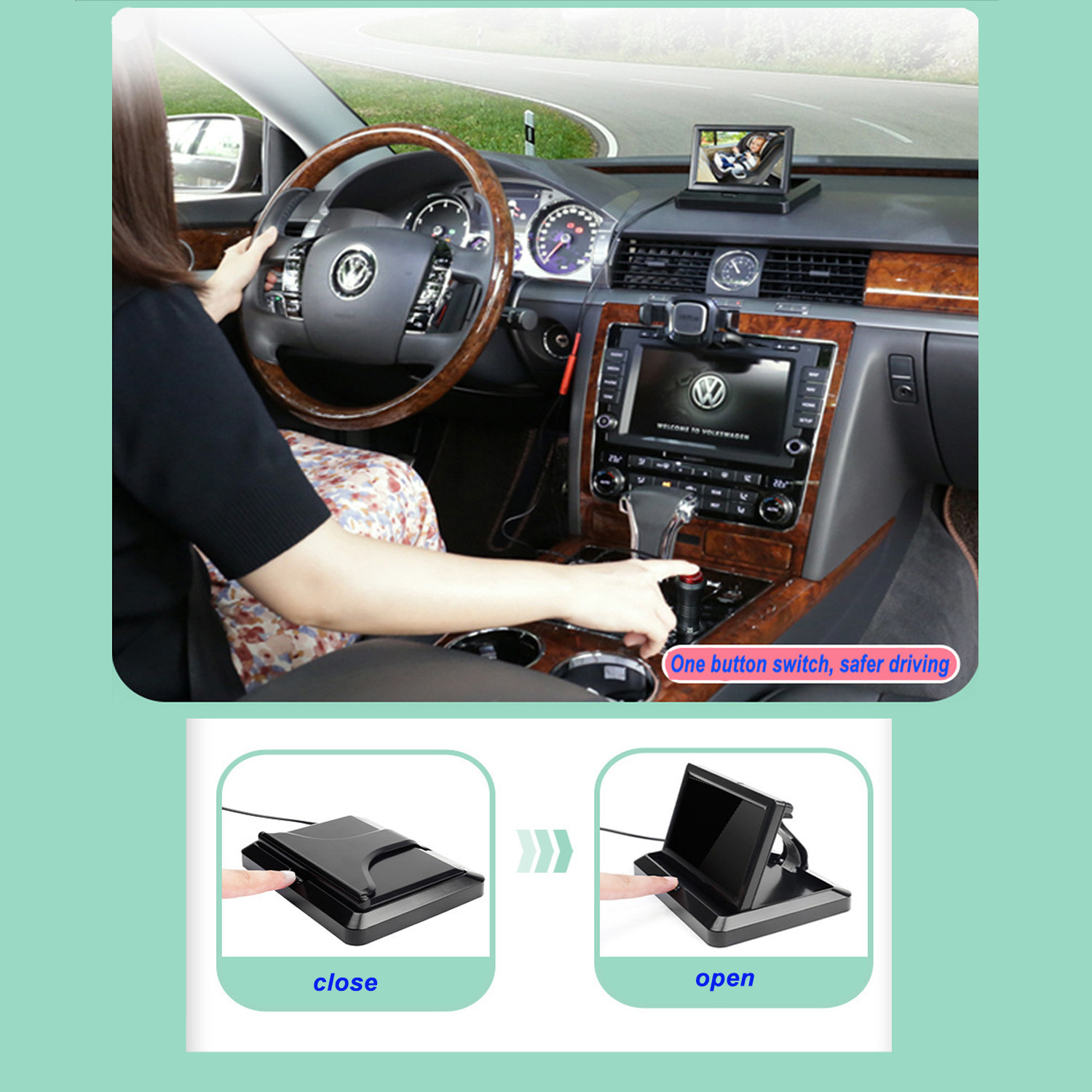 Amazon Bestseller 4.3inch Baby Car Monitor Baby Rearview Camera Baby Car Mirror