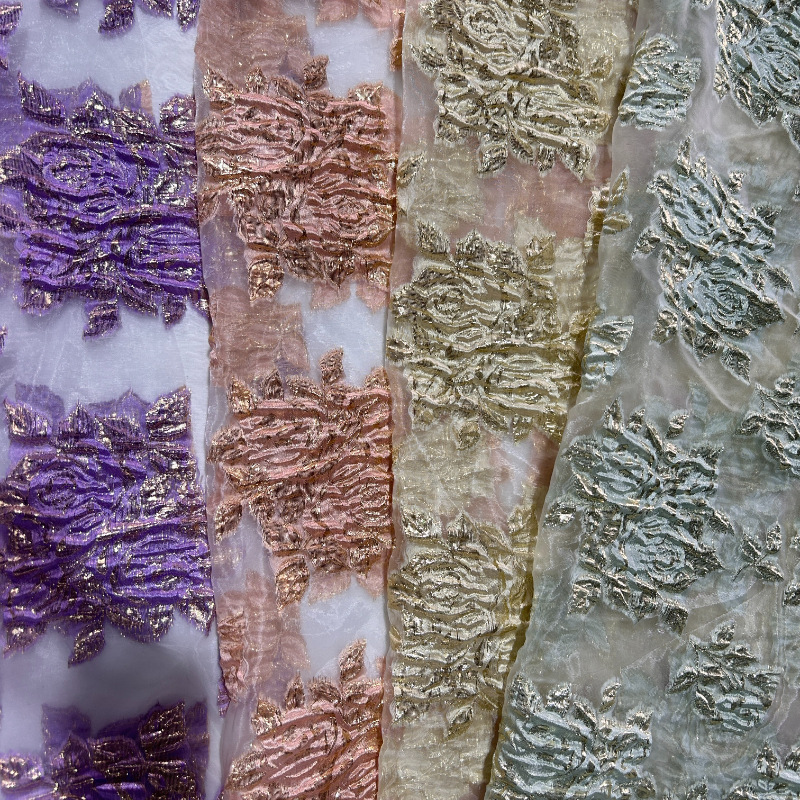 25 nuevo después de la tecnología tela de ergena poliéster toda la tela de ergena jacquard vestido de moda de mujer en stock