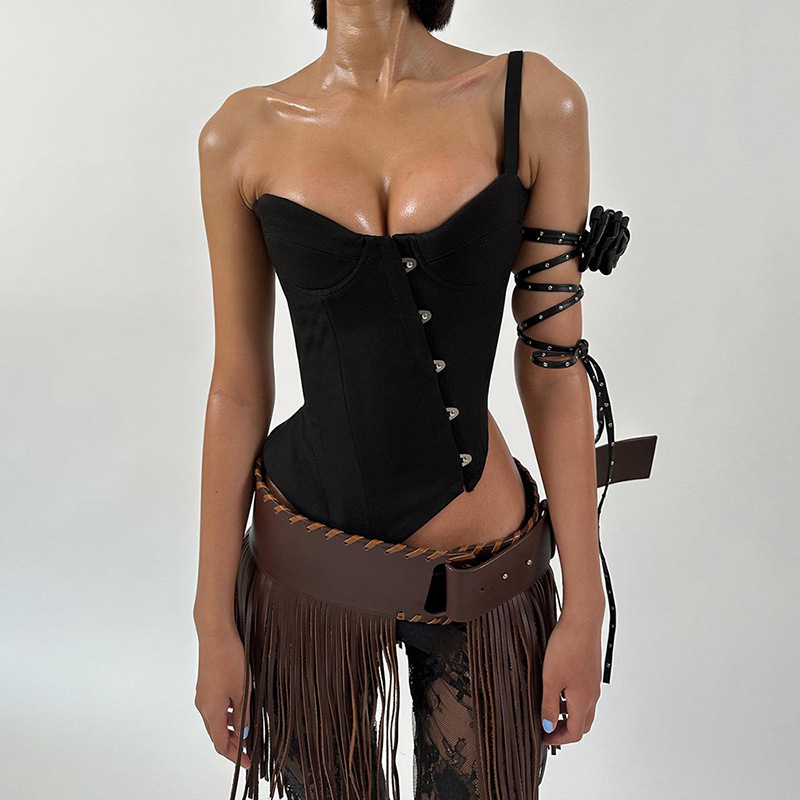 K23TP573 transfronteriza estilo de moda superior europeo y americano ropa de mujer vientre contratación corte corsé medias hebilla de acero corsé image 2