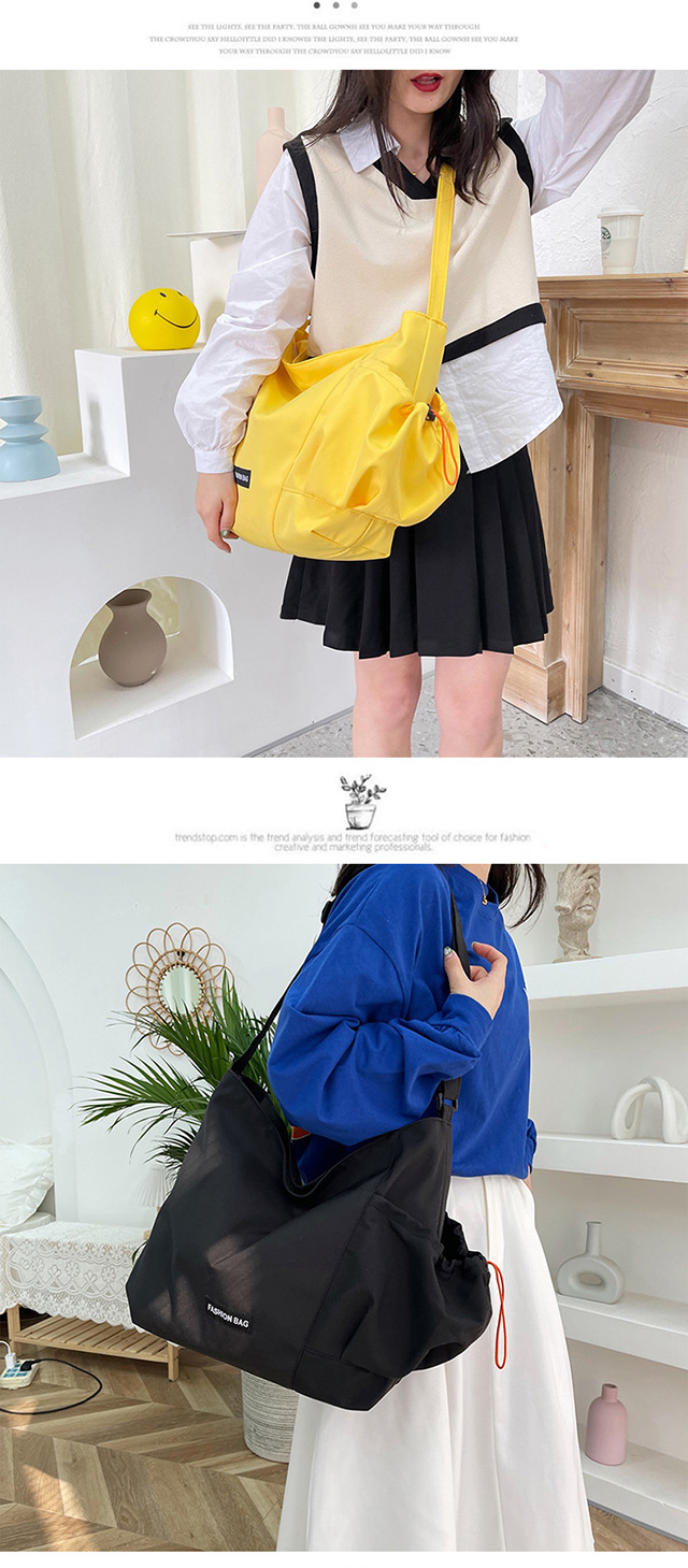Korean-style canvas bag crossbody bag, women's backpack, simple and versatile, new trendy class bag, large-capacity student single-shoulder crossbody bag undefined