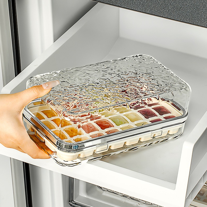 Molde de hielo de grado alimenticio Glacier Presione Hielo congelado Hielo artefacto caja de almacenamiento de hielo casera