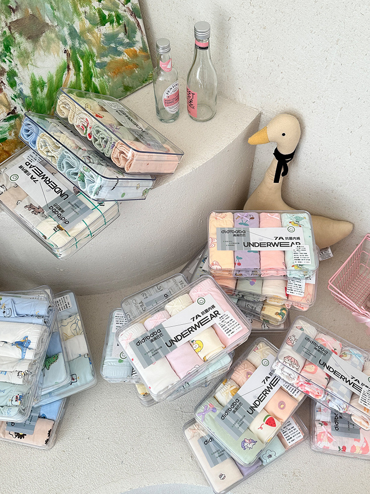 Ropa interior de algodón puro para niñas, calzoncillos tipo bóxer antibacterianos para niñas pequeñas, niños pequeños y medianos, pantalones cortos de cuatro esquinas de algodón puro para bebés con entrepierna de algodón puro.