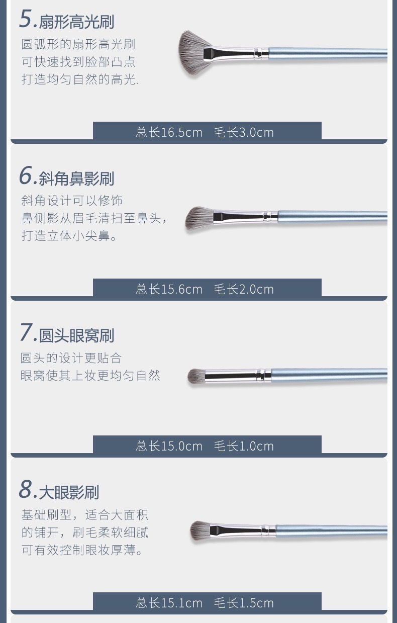 14-Piece Makeup Brush Set for Beginners, Ultra Soft Complete Powder Brush Set, Eyeshadow Brushes, Blush Brushes, Beauty Tools