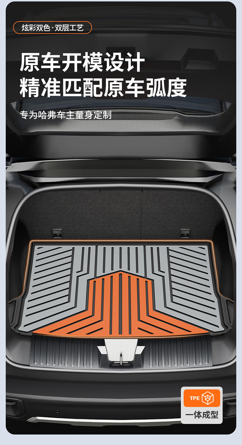 Suitable for Haval H6, Big Dog, Menglong, Xiaolong Max, H6L, Special Colorful Tpe Car Trunk Mat
