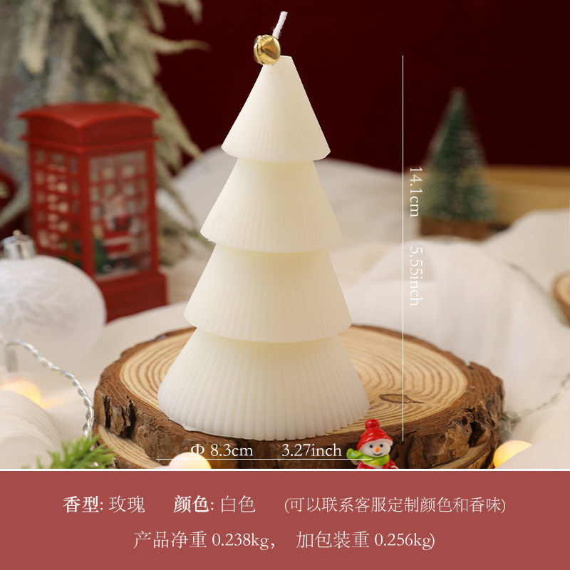 新款圣诞树香薰蜡烛伴手礼ins创意家居摆饰道具圣诞节日装饰蜡烛|undefined