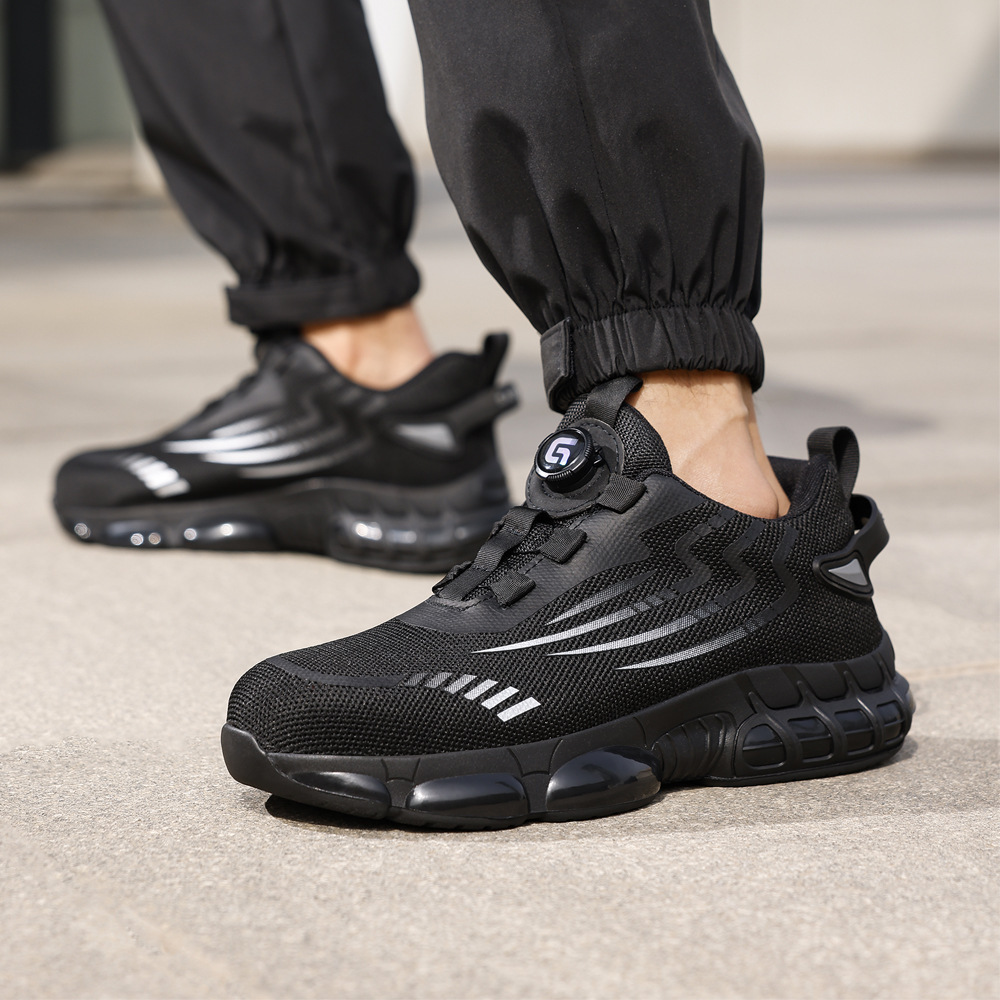 轻便劳保鞋夏季跨境舒适防刺穿防砸钢包头透气安全鞋不累脚工作鞋