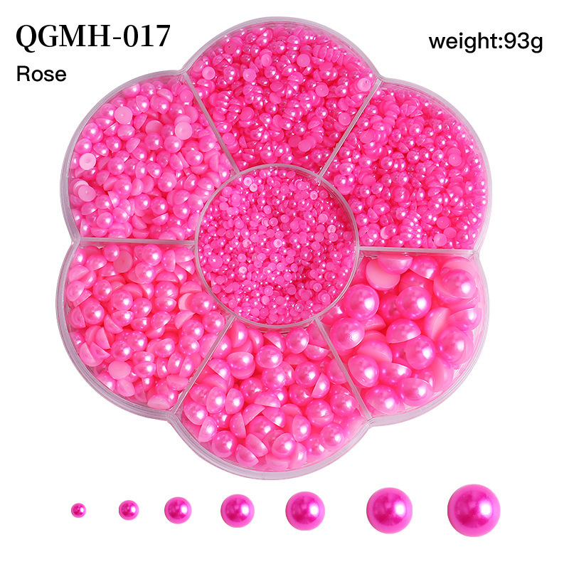 20色パールネイルアクセサリー7格梅の花ボックスカラー半円真珠アクセサリー2/3/4/5/6/8/10mm|undefined