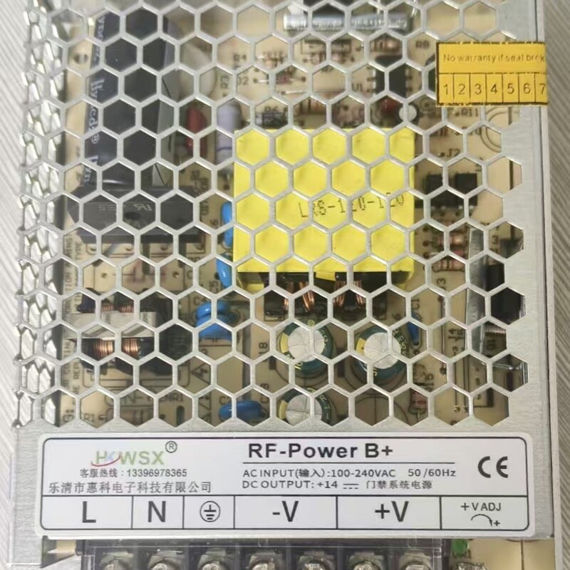 100W Small Size Switching Power Supply Ac220V to 14V/15V for Access Control Card Reader Controller with Dc