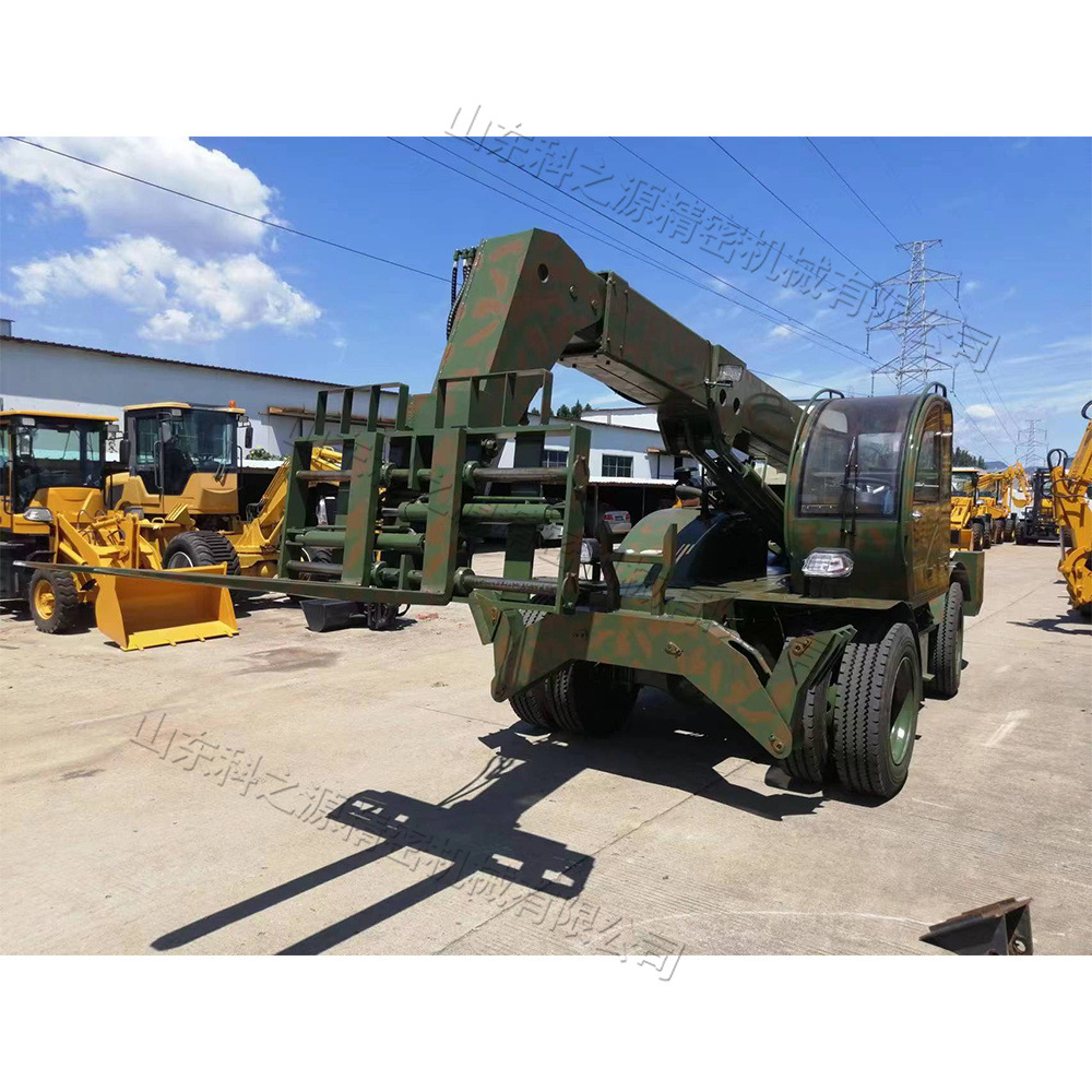 集装箱伸缩卸货工程车 伸缩臂式重型货物叉装车 座驾式四轮卸货车