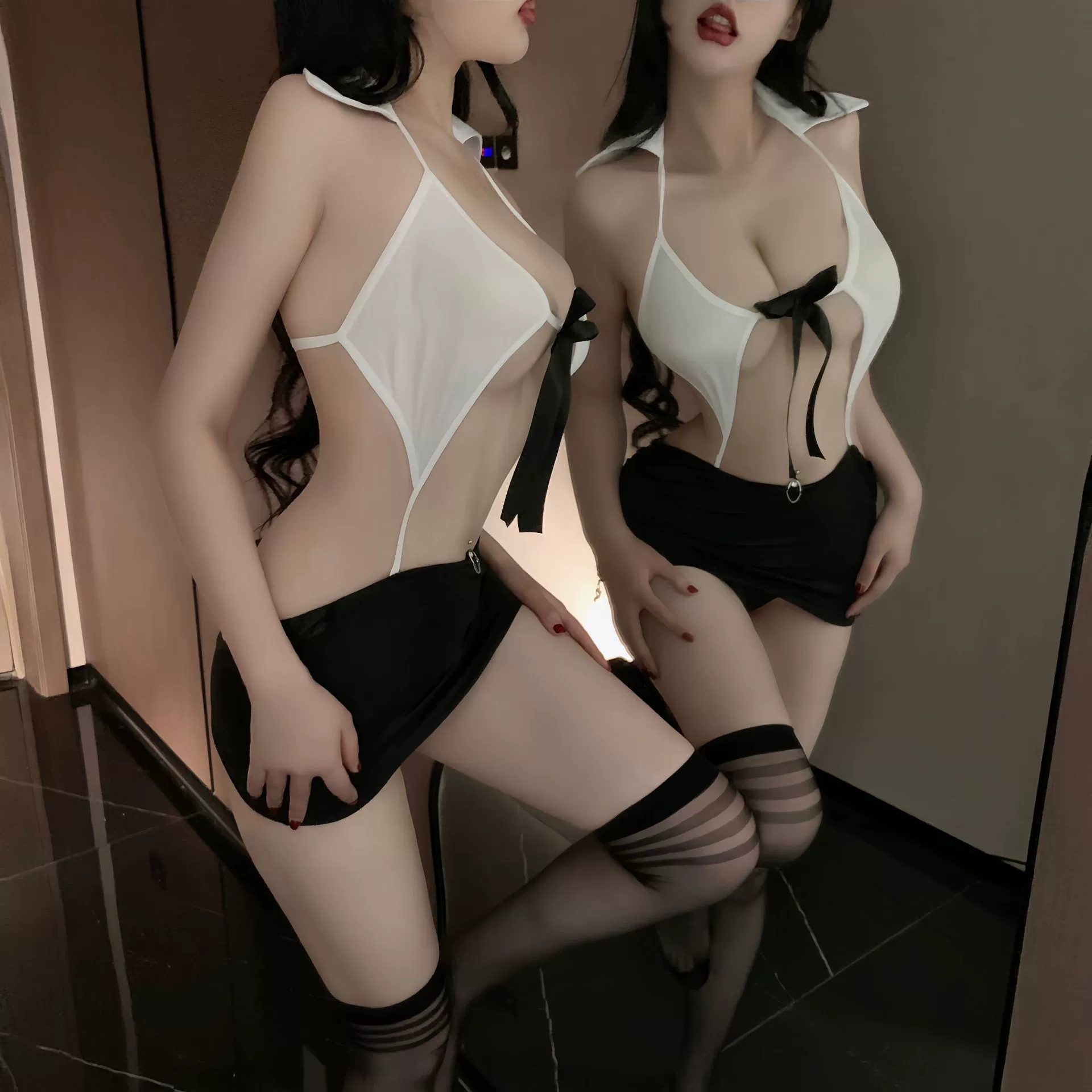 馋奶猫 Sexy underwear, uniform, set, cosplay