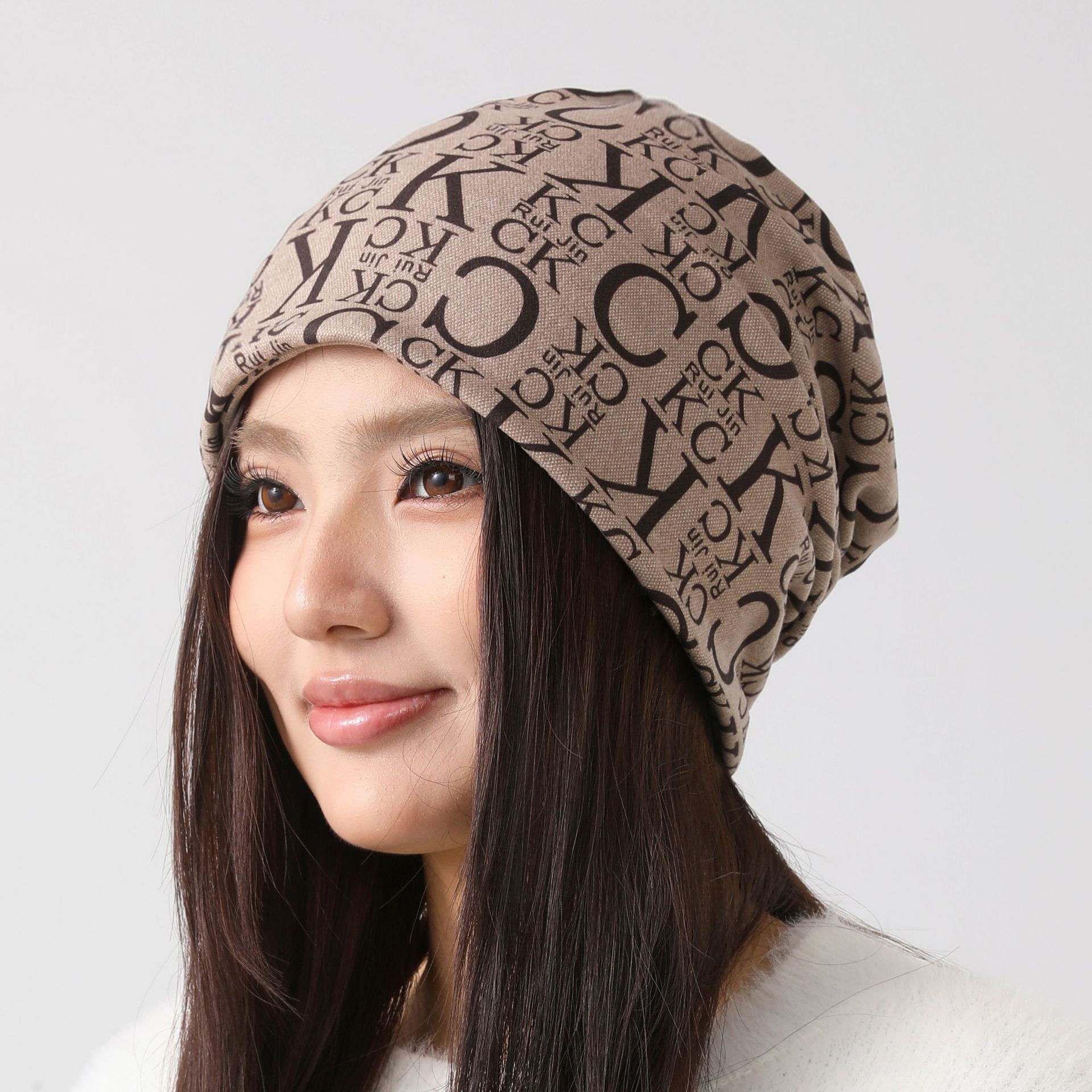 Autumn and Winter Women's Twist Hat Korean Style Windproof Mask Warm Neck Protector Versatile Neck Scarf Thickeneded Cold-Proof Pile Hat