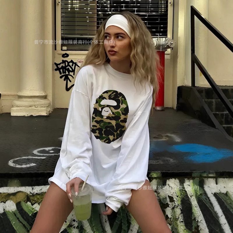 American-style versatile 2026 fun and trendy camouflage helmet print hip-hop commuter slim-fit personalized women's T-shirt American-style versatile 2026 fun and trendy camouflage helmet print hip-hop commuter slim-fit personalized women's T-shirt