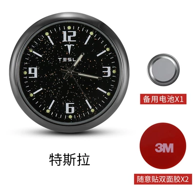 Car Dashboard Clock Car: Other Automotive Interior Supplies - flash-point-sticker-tesla-with-2-pieces-of-double-sided-tape