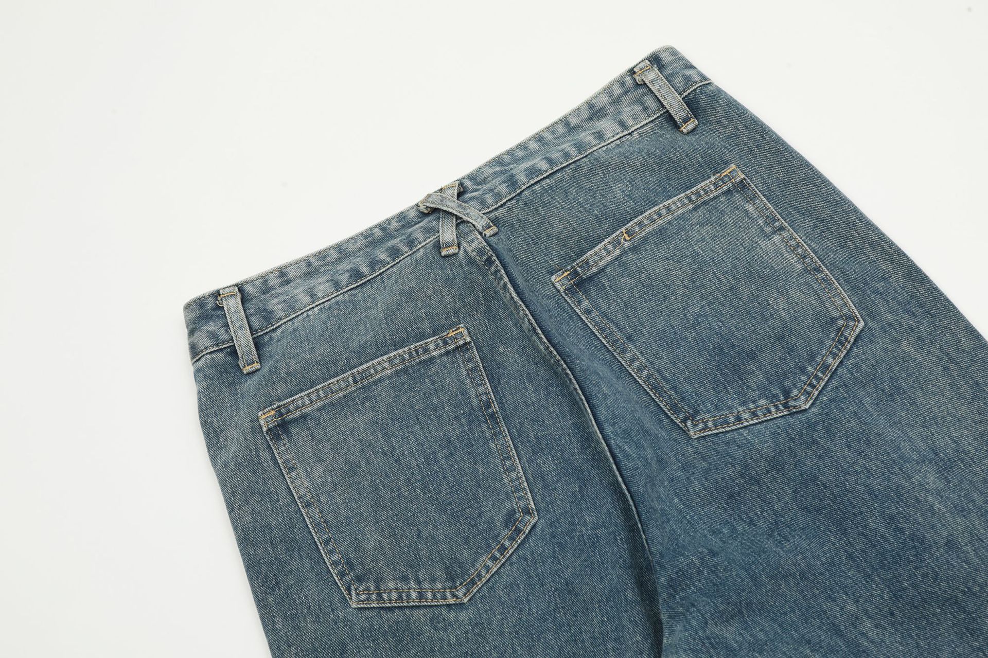 Vêtements pour hommes EONMODISH | Nouveau produit d'automne 2024 Pantalon de cow-boy délavé à l'eau à la mode American High Street_voghion.com