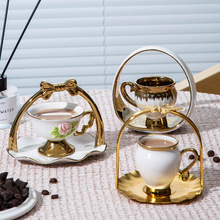 创意陶瓷花篮咖啡杯碟 浓缩咖啡杯碟家用陶瓷咖啡杯 中东咖啡杯碟