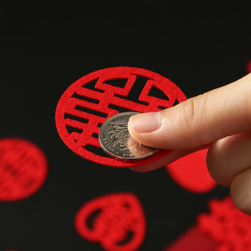 Set of wedding 囍 hand-thrown happy small happy words wedding supplies wedding layout wedding room decoration happy word stickers stair happy