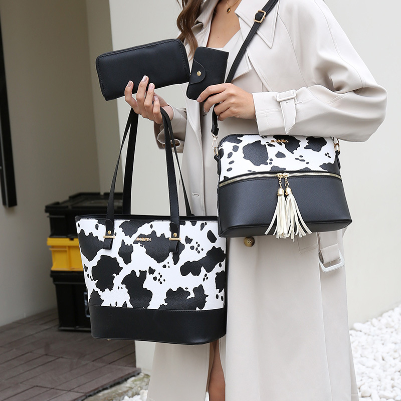 Cross-border new 2024 Women's bag, fashionable large-capacity hand-held buns, mother bag, four-piece set, single-shoulder crossbody bag wholesale bag Application Scenario