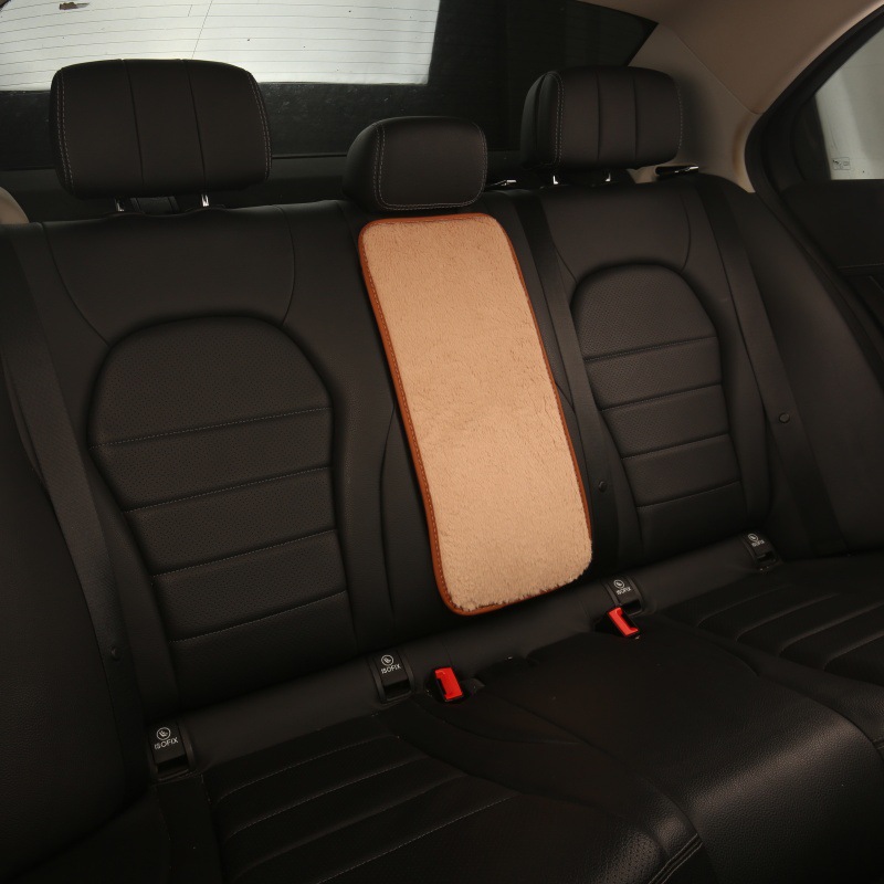 Car Rear Center Armrest Box Pad Winter Plush Backrest Cover