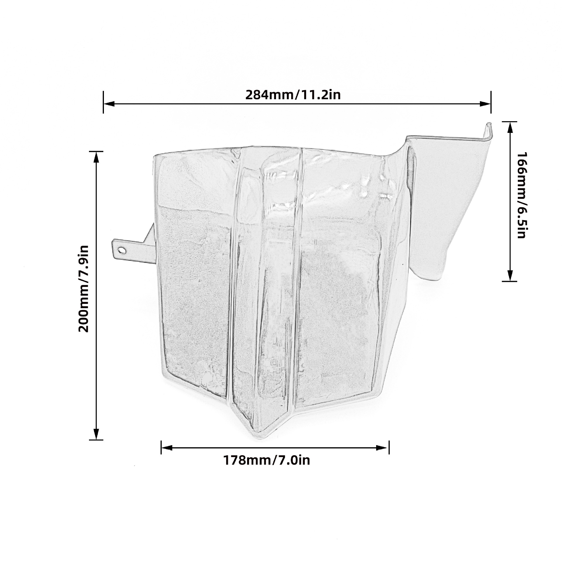 Applicable to Yamaha TMAX530 2012-2016 motorcycle modified rear fender rear baffle